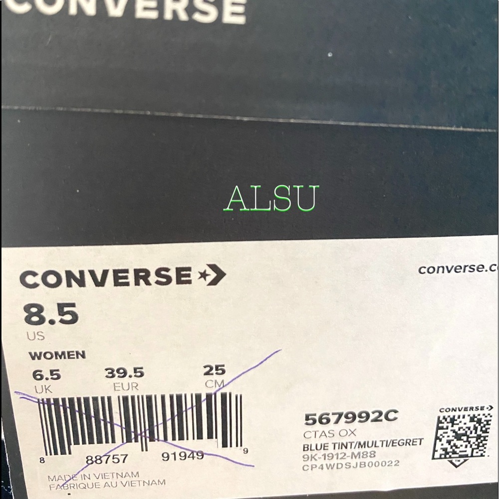 Converse Ctas Canvas Low Top Blue Tint Multi Women - Picture 11 of 11